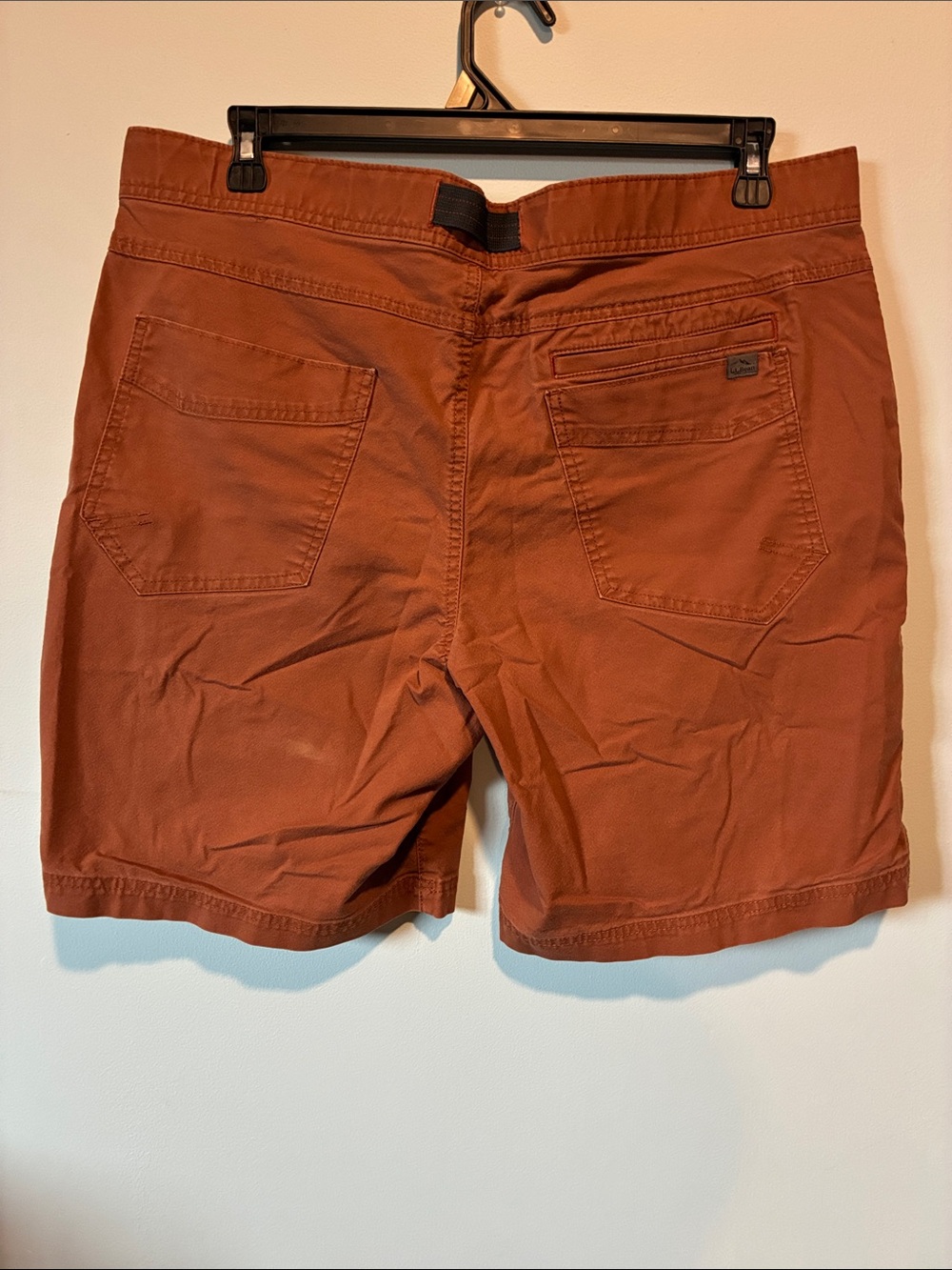 L.L. Bean Men's Rust-Orange Flat Front Shorts - Picture 3 of 4